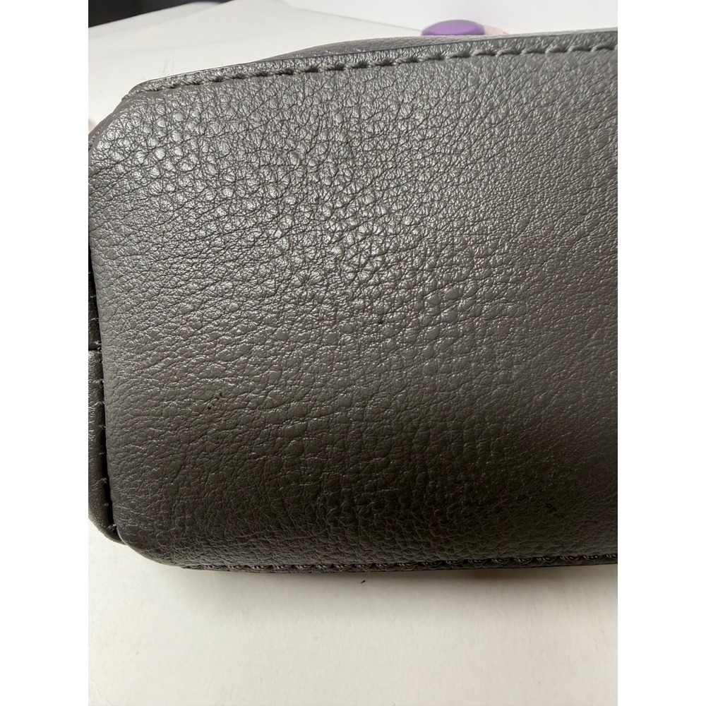 The Sak Kendra Leather and Suede Hobo Shoulder Bag Gray Studded Tassel Charm - Picture 12 of 12
